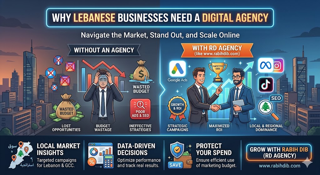 Benefits of hiring a digital marketing agency for Lebanese businesses by RD Agency